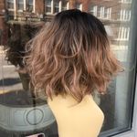 Bob Wig short sidePart earth tones blonde brown Size 10 Photo 5