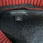 Tommy Hilfiger  Two-Tone Maroon & Navy Sweater Dress Size Small Preppy Photo 8