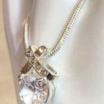 Swarovski Elements Infinity Heart Pendant on Silver Chain Necklace Photo 3