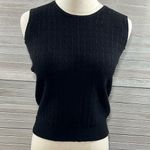 Joseph A . Tank Top Stretchy Cable Knit Black-Medium Photo 0