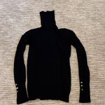 ZARA Black Turtleneck Sweater with Silver Buttons Photo 1