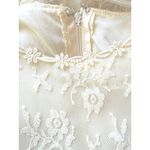 VTG Ivory Lace Dress Women’s Sz 10 Made USA Satin Lined Floral Lace Bridal 80s Photo 4