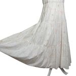 Calvin Klein  Maxi‎ Dress L Babydoll Cottage Tiered Boho Floral Balloon Sleeve Photo 5