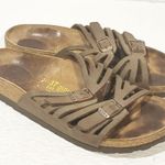 Birkenstock  Grenada Softbed Leather Womens 6 Brown Suede Sandals with Buckles Photo 2