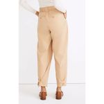 Madewell  Pants Womens 4 Tan Balloon Pleated Adjustable Tabs Modern Preppy NEW Photo 4