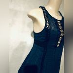 Free People Wherever You Go Crochet Mini Dress in Navy Blue Sleeveless Size 0 Photo 11