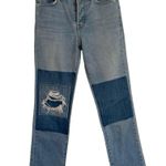IRO  Jeans Revolve Saks Straight Distressed Patch Color block Jeans Size 25 Photo 0