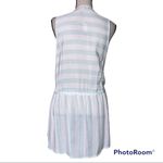 Umgee  small women’s mint white striped open front tie closure drape cardigan Photo 7