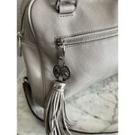 Michael Kors Bag Knox Tassel Taupe Pebbled Leather Purse Handbag Crossbody Photo 1