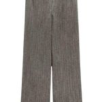 ZARA  Black/ White Herringbone Wide Leg Pants Small Elastic Waist Dress Trousers Photo 0