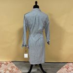 Calvin Klein 🛍️  Grey Striped Tie-front Shirt Dress 4 Photo 6