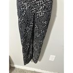 ZARA Black & White Leaf Print Jumpsuit Collared V-Neck Wide-Leg Size Small Photo 5
