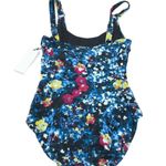 Calvin Klein  Womens Floral One-Piece Swimsuit Removable Cup UV Protection Size 4 Photo 3