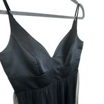 Hayley Paige Occasions Black Floor Length Bride's Maid Gala Formal Dress Size 14 Photo 4