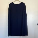 Enfocus Studio EUC  Navy Mini Dress with Attached Sheer Cape sz 12 Photo 5