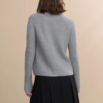Jenni Kayne  Cashmere Fisherman Sweater in Heather Grey, Size Small Photo 2