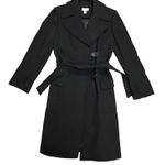 Ann Taylor Loft Women's Black Wool Blend Long Coat Size 8 Photo 0