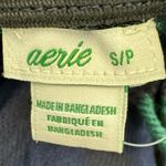 Aerie Flannel Plaid PJ Lounge Romper Green Plaid Tie Waist Super Soft Women Sz S Photo 4