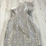 Saylor  Ann One-Shoulder Silver Dress Size Small.  NWT Photo 7