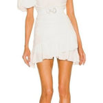 MERGIM Magda Bridal Dress in White 2 Medium New Crystal Belt Mini Photo 0