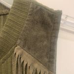 Dance & Marvel Ribbed Hunter Green Fringe Sleeveless Midi Med. Dress. 1145 Photo 5