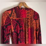 Michael Kors Snake Skin Patchwork Dress Lace Up Chain Brown Orange Baddie Small Photo 12