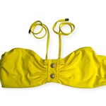 Versace Gianni Beachwear ♔ Gold Medusa Heads Bandeau Bikini Top ♔ Yellow ♔ 2 Photo 0