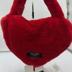 Kate Spade  Luver Faux Fur Heart Tote Red KJ903 NWT Photo 1