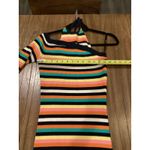 Revolve Monse Striped One Sleeve Halter wool Ribbed Knit Midi Dress Rainbow M Yellow Size M Photo 5