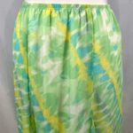 Ruby Rd  green yellow blue chiffon flowy maxi skirt size medium Photo 1