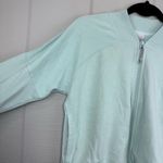Columbia  Light Blue French Terry FZ Jacket Full Zip Sweatshirt Pockets Size M Photo 2