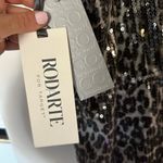 Rodarte Leopard Sequin Mini Dress Silver Size XL Photo 3