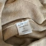 Ghiaia Made in Italy Cotton Zip Hoodie – Size L (Beige Sand Knit) Tan Size L Photo 4