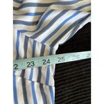Covington  Striped Button Up 3/4‎ Wide Sleeve Chiffon Blouse Size 20W Blue/White Photo 5