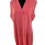 The Limited  V-neck Shirt Dress Buttons L Coral Elegant Casual Spring NO BELT Photo 0