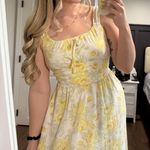 TJ Maxx Yellow floral linen dress Photo 0
