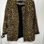 Who What Wear Who What Where Animal Print Black and Gold Jacket Size Small Photo 0