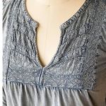 Lucky Brand Boho Army Olive Green Bohemian Embroidered Blouse ~ Women's SMALL Photo 2