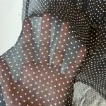 Dress Barn Y2K sheer stand collar polka dot blouse Photo 2