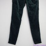 J Brand NEW Zion mid rise dark green moorland velvet skinny pants, 27 Photo 3
