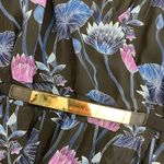 City Chic Wrap Vine Mini Flutter Sleeve Belted Dress: Black Waterlily Vine Photo 9