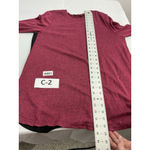 Womans Halston Pullover Top Small Maroon Black Crew Neck Long Sleeve Red Photo 6