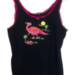 Torrid Black Pink Dinosaur Lace Trim Sleep Tank Plus Size 2X Photo 0