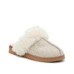 Kelly & Katie  KENDRA Sweater Slippers Beige Tan Knit Fuzzy NIB M 7-8 Photo 4