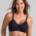 Honeylove CrossOver Bra Runway Black Sheer Mesh Detail Women’s Size Large Photo 0