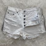 LF White Distressed Rhinestone Shorts Photo 3
