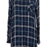 Rails  Navy and White Plaid Shirt Dress Photo 0