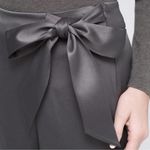 White House | Black Market WHBM gray satin side tie tapered ankle pants Size 2 Photo 6