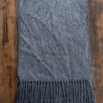 Alpaca Samara Gray Fringe Scarf Soft Peruvian Knit Shawl Wrap Photo 0