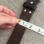 Brown Leather vintage belt with metal detailing and studs Photo 7